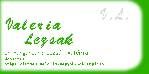 valeria lezsak business card