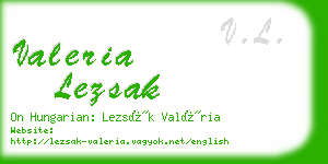 valeria lezsak business card
